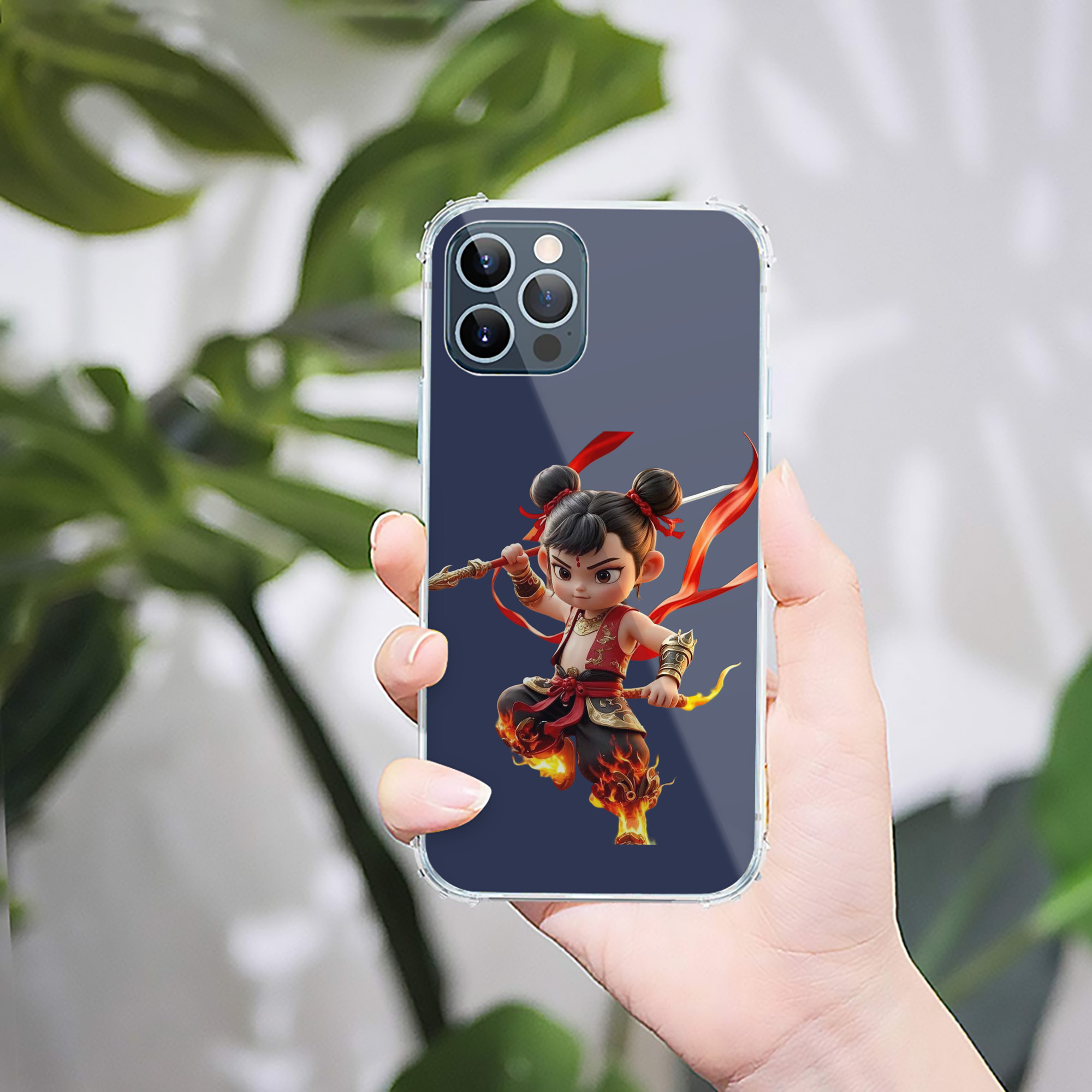 （画像用） Ne Zha 2 ナタ 魔童の大暴れ 【iPhone 12シリーズ対応】透明スマホケース（クリアソフトケース）